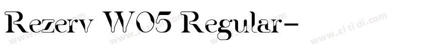 Rezerv W05 Regular字体转换